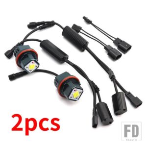 BMW 5シリーズ E39 M5 フェイスリフト 520I 523I 525I 528I 530I 535I 2000-2003用 CANBUS LED エンジェルアイズ マーカーライトバルブ - 2pcs White color