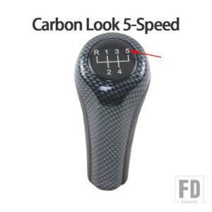 BMW オートマチックトランスミッション自動車用 ギアシフトシフターレバーノブ 1 3 5 6ER E46 E53 E60 E61 E63 E81 E82 E83 E84 E87 E90 E91 E - Carbon Look 5-Speed
