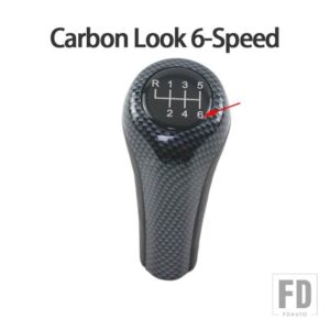 BMW オートマチックトランスミッション自動車用 ギアシフトシフターレバーノブ 1 3 5 6ER E46 E53 E60 E61 E63 E81 E82 E83 E84 E87 E90 E91 E - Carbon Look 6-Speed