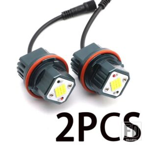 BMW 2個 160W 6000K ランプ LED エンジェルアイズ マーカーライト電球 E87 E39 M5 E60 E61 E63 E64 M6 E65 E66 E83 X3 E53 X5 2000-2008用 - 2 pieces