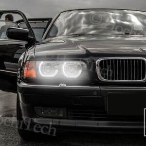 BMW E92 E90 E60 F30 F31 E82 F10 F11 X5 X6 E53 E70 E65用高輝度LEDエンジェルアイズ カーライトアクセサリー 3D DTMスタイル アクリル - E38 95-01