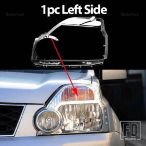 日産 ヘッドライト ランプシェード クリアレンズ ランプシェードカバー X-TRAIL T31 プレフェイスリフト 2007-11 - 1pc Left Side