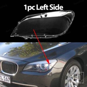BMW 自動車用 ヘッドライト ヘッドランプ ライト ランプシェード ガラスレンズケース シェルカバー 7シリーズ F01 F02 2009-2015 ランプカバー - 1pc Left Side