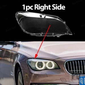 BMW 自動車用 ヘッドライト ヘッドランプ ライト ランプシェード ガラスレンズケース シェルカバー 7シリーズ F01 F02 2009-2015 ランプカバー - 1pc Right Side