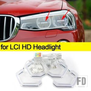 BMW マルチカラー RGB リング M4 スタイル ライト LED エンジェルアイキット アプリコントロール付き X4 F26 2014-2018 XDRIVE20I 28I 35I 20D - for HD headlight