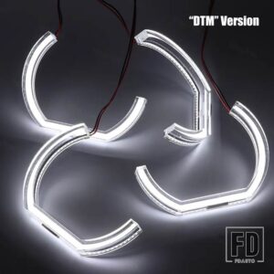 BMW LEDエンジェルアイズリングDRLアクリルDTMスタイル 3シリーズE91 E90 LCI 2009-2012キセノンヘッドライトヘッドライトアクセサリー - DTM Version