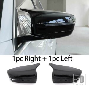 BMW G11 G12 G14 G15 G16 G22 G23 G24 G30 G31 G38 G20 G28用ホワイトカーボンブラックサイドウィングバックミラーカバーキャップ - 1 pair black