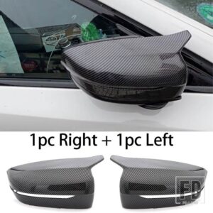BMW G11 G12 G14 G15 G16 G22 G23 G24 G30 G31 G38 G20 G28用ホワイトカーボンブラックサイドウィングバックミラーカバーキャップ - 1 pair Carbon look