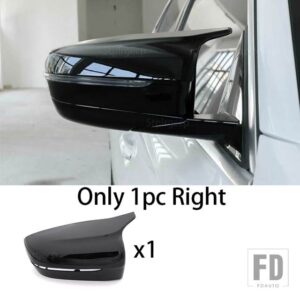 BMW G11 G12 G14 G15 G16 G22 G23 G24 G30 G31 G38 G20 G28用ホワイトカーボンブラックサイドウィングバックミラーカバーキャップ - 1pc Right Black