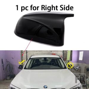 BMW Mスタイルオーバーレイリアビューサイドウィングミラーカバーカーボンパターンブラック X3 G01 X4 G02 X5 G05 X7 G07 X6 G06 2018-2023用 - 1pc Right Side Black