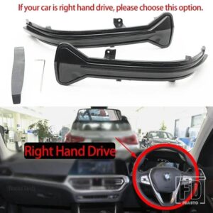 BMW スモークLEDダイナミックウィンカーライトサイドミラーフラッシュライト 3 5 6 7 8シリーズG20 G30 G31 G32 G11 G12 G14 G15 M5 F90用 - Right Hand Drive
