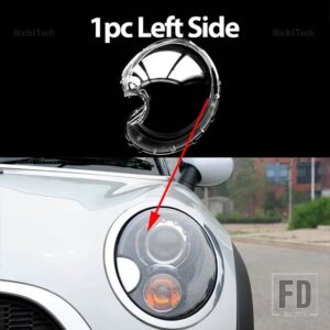 ヘッドライトランプシェード クリアヘッドライトレンズ ヘッドランプハウジングカバー レンズライト MINI R56 COOPER 2007-2013用 - 1pc Left Side