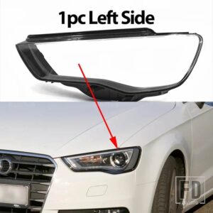 アウディ ヘッドライトランプシェード クリアヘッドライトレンズ ランプシェードカバー A3 S3 8V プレフェイスリフト 2013-2016用 - 1pc Left Side