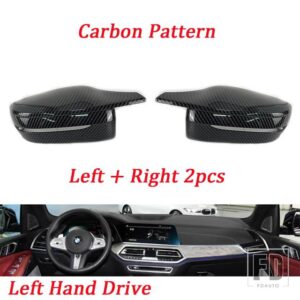 BMW M4スタイル カーサイドバックミラーカバーキャップトリム 3 4 5 7 8シリーズ G20 G21 G28 G30 G38 G11 G12 G15 G16 M4スタイル LHD RHD用 - LHD-Carbon Pattern
