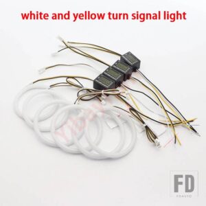 マツダ 6ダブル の SMDコットンライトスイッチバックLEDエンジェルアイリングDRLキット 6 6 GG1 MK1 2002-2008用 - Yellow and white