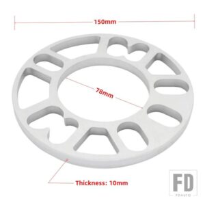汎用 5mm 10mm 合金アルミホイールスペーサー シムプレート 4/5 スタッドホイール用 4X100 4X108 4X114.3 5X100 5X108 5X110 5X115 5X120 - 10cm