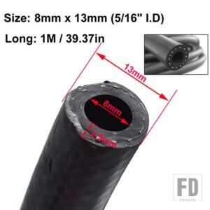 5X10mm/6X11mm/8X13mm/10X15mm内外径燃料油ホースチューブ車自動車オートバイ パイプエンジン部品アクセサリー - 1M-8mm x 13mm