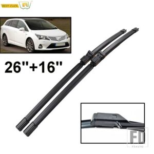 トヨタ ミシマフロントガラスフロントガラスワイパーブレード アベンシス MK3 2009-2017 フロントウィンドウ 2010-16 - Left Hand Drive
