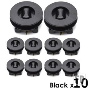 ツイストロックフロアマットクリップファスナーカーペット固定具グリップバックル VW ジェッタゴルフ 4 ボラパサート B5 ビートルポロ自動車ス - Black