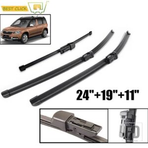 MISIMA フロントガラスワイパーブレードキットセットシュコダイエティ 2008-2017 フロントリアウィンドウ 2009-15 - Left Hand Drive
