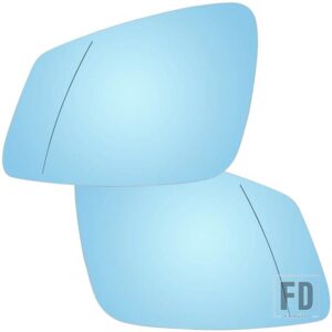 BMW 1 2 3 4 5 6 7シリーズ F10 F20 F11 F01 F02 F30 F31 F46 F48 セット運転席助手席ドアサイドウイングミラーガラス加熱ブルー - Left and Right