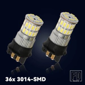 BMW 3タイプ PW24W LED 電球 2012-UP F30 3シリーズ 328I 335I PW24WY デイタイムランニングライト CANBUS 6000K キセノンホワイト - 36x 3014SMD