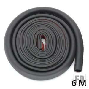 汎用 4/6 メートルゴムドアシールストリップビッグ D タイプドアシールストリップ遮音 EPDM ゴム防水シールプロテクター - 6 M