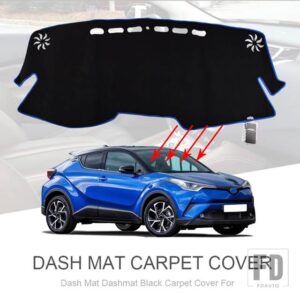 トヨタ C-HR CHR 2016-19 ダッシュボードカバーダッシュマットダッシュマットサンシェードクッションパッドインテリアプロテクターカーペット - Blue