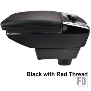 スズキ スイフト 2005-2020 センターセンターコンソール収納アームレスト回転可能なボックスアームレスト 38961 - Red Thread
