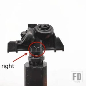 プジョー 6438EV 508 ヘッドライトウォータージェットポンプヘッドライトクリーニング伸縮ポンプウォータージェットポンプノズルアセンブリ - right