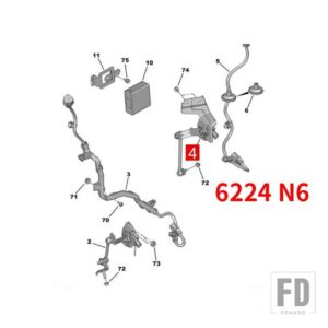 シトロエン プジョー 6224N5 6224Q0 4007 4008 C4 エアクロスヘッドライト調整センサー車体高さセンサー 6224N6 - 6224N6