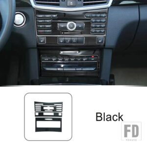 メルセデスベンツ コンソールエアコン CD コントロールボタンパネルフレーム装飾 Eクラス W212 2009-2011 カーボン色 - Black