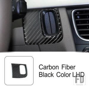 アウディ カーボンエンジンスタートボタン鍵穴フレーム装飾ステッカー A4 B8 A5 2010-2016 LHD RHD インテリアアクセサリー - LHD