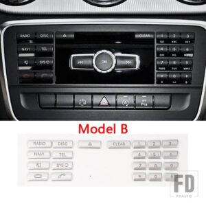 メルセデスベンツ 中央制御マルチメディアボタン装飾 CD パネルフレームステッカー GLA X156 CLA C117 AB クラス W176 W246 - Model B