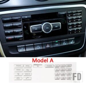 メルセデスベンツ 中央制御マルチメディアボタン装飾 CD パネルフレームステッカー GLA X156 CLA C117 AB クラス W176 W246 - Model A