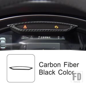 アウディ コンソールダッシュボード計器フレーム装飾カーボンパターントリム A6 C8 2019-22 ステンレスインテリアアクセサリー - Carbon Fiber Black