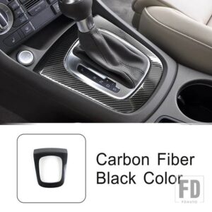 アウディ コンソールギアシフト装飾フレームカーボンカラーギアパネルステッカートリム Q3 2013-17 自動 - Carbon Fiber Black