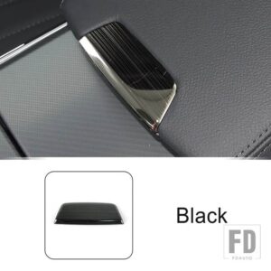 アウディ 中央アームレストボックスボタン装飾スパンコールカバートリムステンレスステッカー A6 C8 2019-22 インテリアアクセサリー - Black