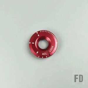 アウディ スタイリングダッシュボード鍵穴サークルカバー赤青点火リング A3 8V Q3 インテリアアクセサリー 3D ステッカー - Red