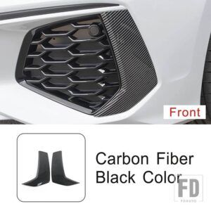 アウディ A3 8Y 2021-2022 外装フロントフォグランプフレーム装飾リアテールランプカバーステッカートリムカーボンテクスチャカーアクセサリー - Carbon Front