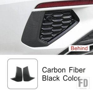 アウディ A3 8Y 2021-2022 外装フロントフォグランプフレーム装飾リアテールランプカバーステッカートリムカーボンテクスチャカーアクセサリー - Carbon Rear