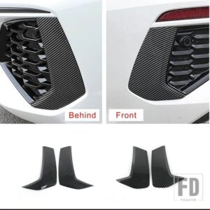 アウディ A3 8Y 2021-2022 外装フロントフォグランプフレーム装飾リアテールランプカバーステッカートリムカーボンテクスチャカーアクセサリー - 4 pieces Carbon
