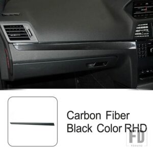 メルセデスベンツ RHD 自動車用 Eクラスクーペ W207 C207 2009-2016 ダッシュボードパネルトリムストリップ装飾ステッカーインテリアアクセサリ - Carbon Fiber Black