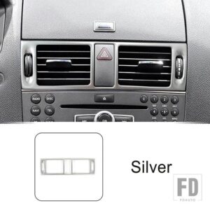 メルセデスベンツ カーセンターコンソールエアコンベントアウトレットフレームカバートリム装飾 Cクラス W204 2007-2010 アクセサリー - 1 piece