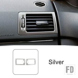 メルセデスベンツ カーセンターコンソールエアコンベントアウトレットフレームカバートリム装飾 Cクラス W204 2007-2010 アクセサリー - 2 pieces