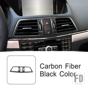 メルセデスベンツ 自動車用 Eクラスクーペ W207 C207 2009-2013 コンソールエアコンコンセントフレーム装飾ステッカーカーボン色 - Carbon Fiber Black