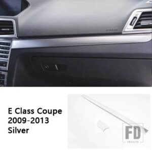 メルセデスベンツ コンソールパネルトリムストリップ Eクラスクーペ W207 C207 2009-2013 インテリア中央制御装飾 - Silver