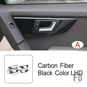 メルセデスベンツ ドアハンドルパネルフレームカバーカーボンパターン GLK X204 2013-2015 インテリアアクセサリーステッカー - Model A LHD