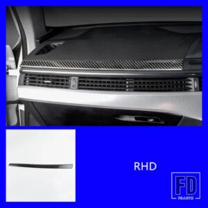 アウディ カーボン副パイロットダッシュボードパネル装飾カバーステッカートリム A4 B9 2017-2019 LHD RHD アクセサリー - RHD