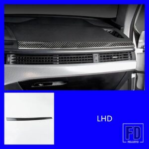アウディ カーボン副パイロットダッシュボードパネル装飾カバーステッカートリム A4 B9 2017-2019 LHD RHD アクセサリー - LHD